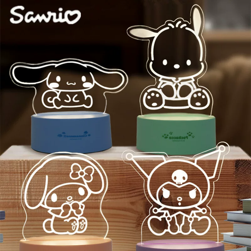 Оригинал Sanrio, акриловый светильник/подсветка для витрины, украшение с персонажами Pochacco (большие уши)