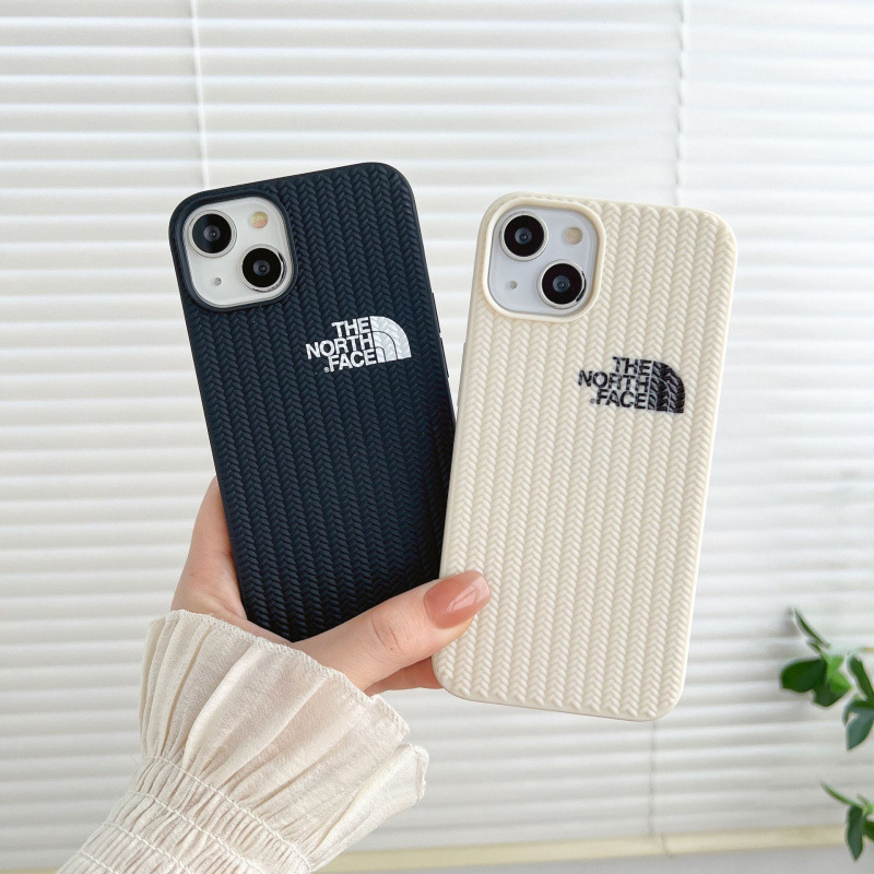 Trendy Brand Back Knitted Pattern Apple 17Pro Mobile Phone Case Apple 14 Cross-Border Export 16Pm Anti-Fall 12 Wholesale 13P