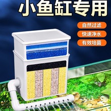 小鱼缸上置过滤器高效过滤挂壁式过滤盒循环水泵空气缸直销