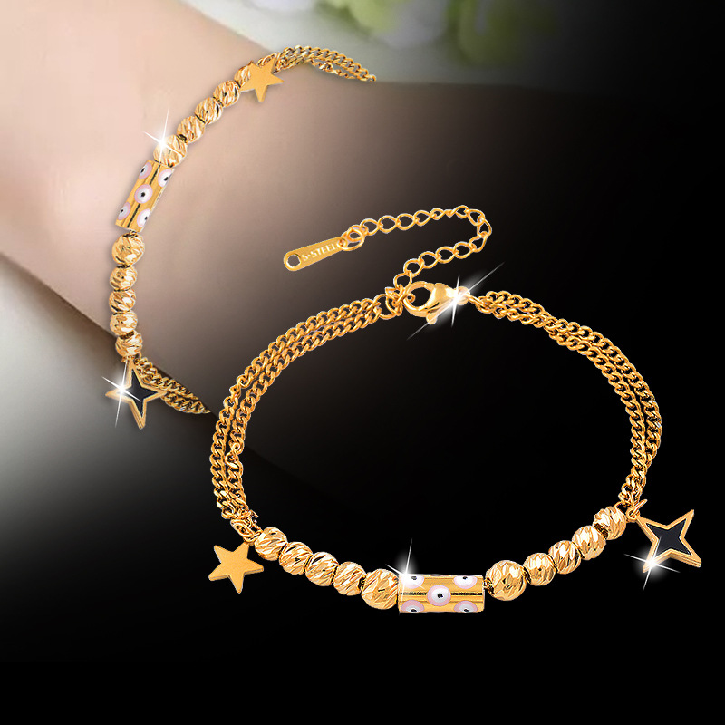 Fashion Star Titanium Steel Plating Bracelets Necklace 1 Piece