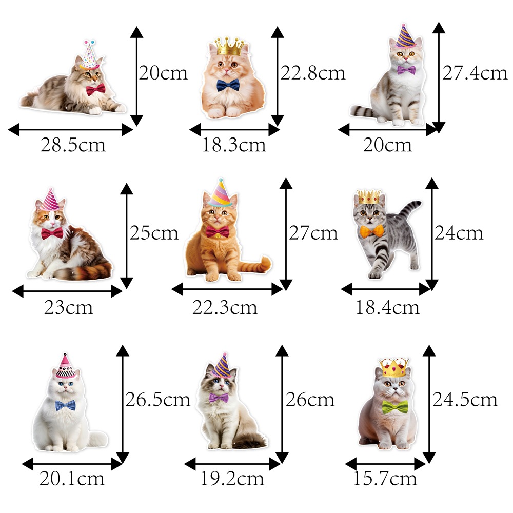 Nueva mascota tema de gato decoración de fiesta de cumpleaños puerta colgante decoración de cumpleaños gato colgante en la pared de la puerta