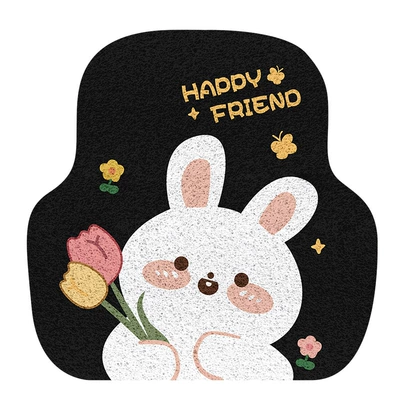 Universal Foot Pad — Car Dirt-resistant and Easy-to-take-care Universal - colored-silk-circle-tulip-rabbit-back-1-4562cm-front-foot-pad-silk-circle