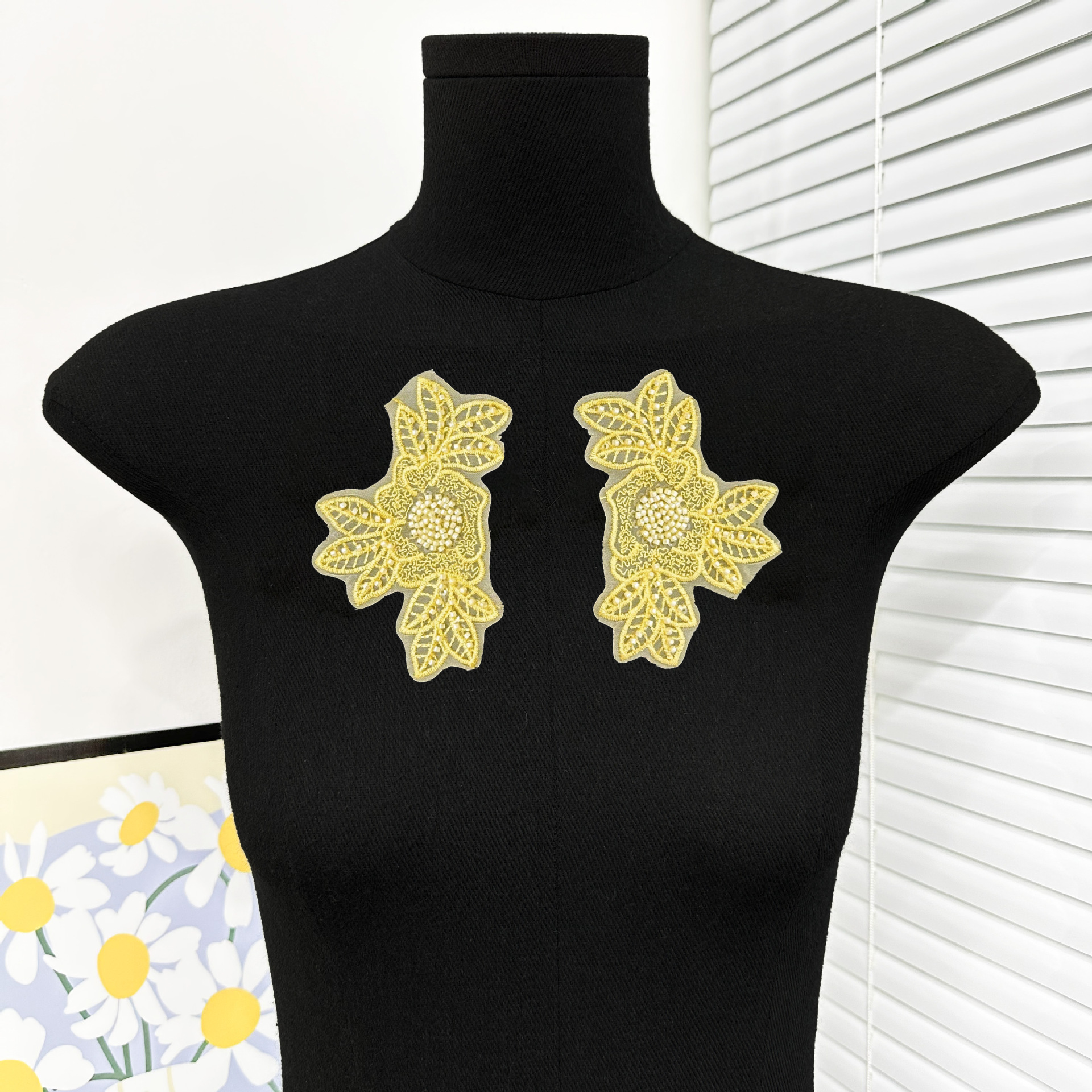 Coser bordado adhesivo de parche multicolor opcional ropa agujero reparación decoración adhesivo de malla de chiffón chaqueta