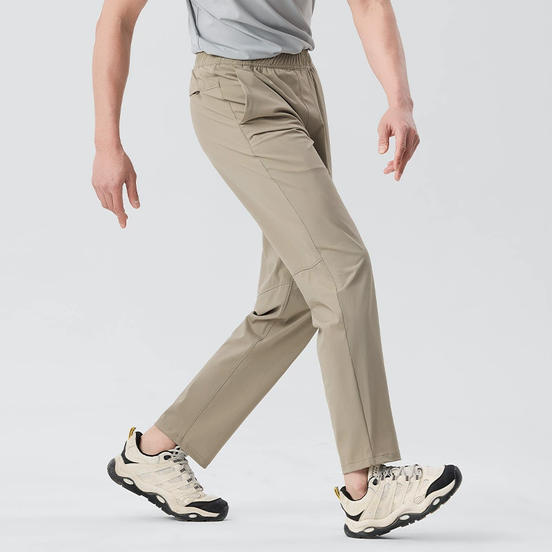 Тефлон с тремя защитой от ледяного шелка брюки прохладный солнцезащитный крем летние новые повседневные брюки для мужчин коммутирующие тонкие уличные брюки