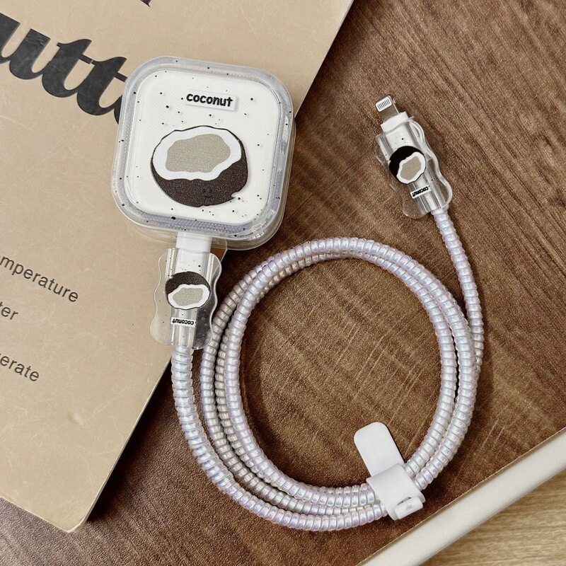 Half a Coconut Apple 40W Charger Protective Case Suitable for Iphone17Pormax/17Por/16 Data