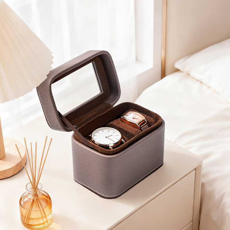 Factory Direct Supply Watch Storage Box Small Portable Travel High-End Women's and Men's Watch Box Universal Watch Box Storage Box
