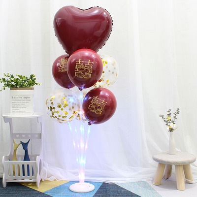 Mesa de piso luminoso con luz flotante Día del niño bebé cumpleaños traje globo decoración la boda partido soporte