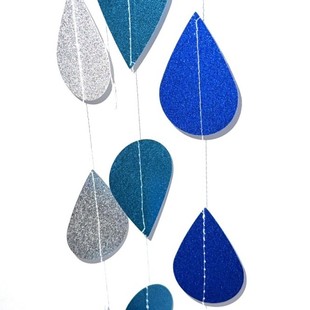 Flash Gold Drops Paper Flower Creative Flower Decoration Window Background Decoration Wedding Celebration Raindrop Cloud Decoration