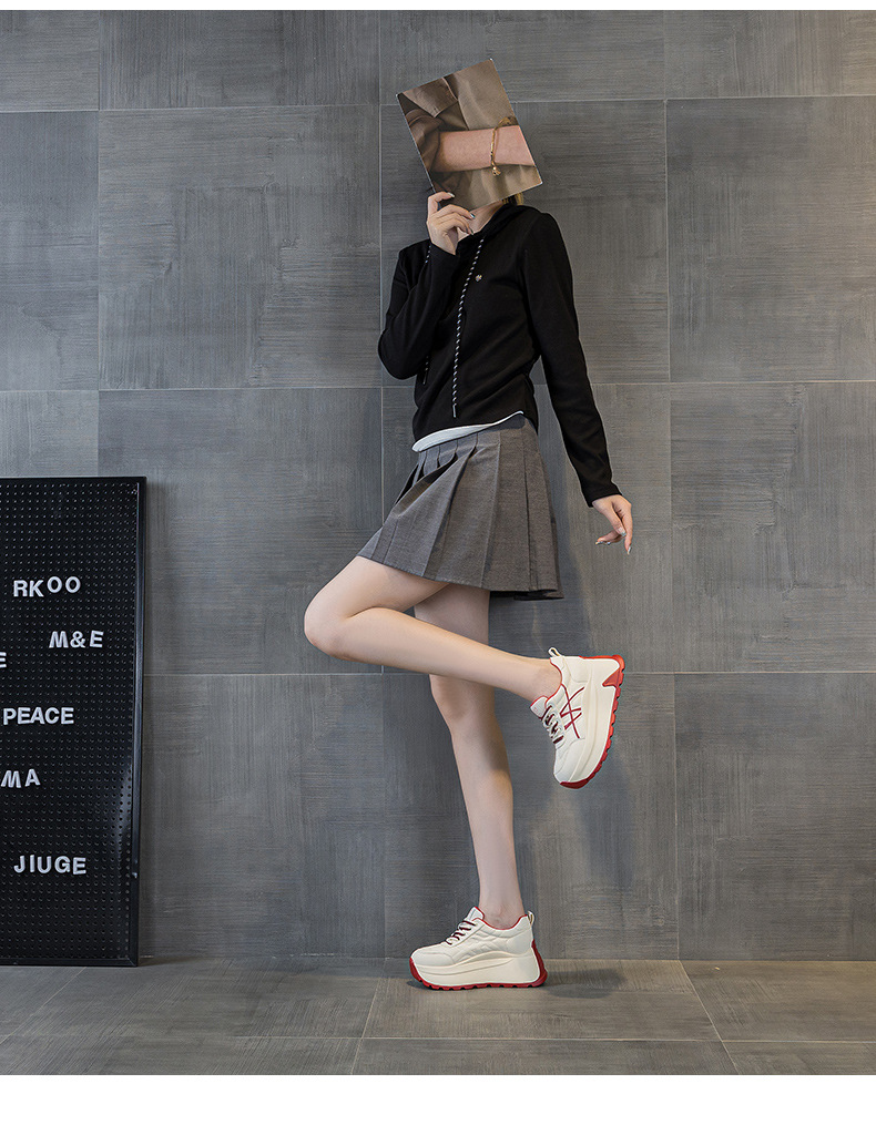 Giày sneaker nữ đế dày chunky phong cách bánh mì tăng chiều cao — M2971-1 màu mơ nhân nhung, M2971 Đỏ Một Lớp, M2971 Đen Một Lớp, M2971 màu mơ, một lớp lót chi tiết 17