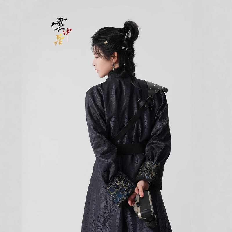 Authentic Original New Spring and Autumn Hanfu for Men and Women, Chinese-Style Restored Tang-Style Round-Neck Martial Arts Style Tang-Style Round-Neck Robe