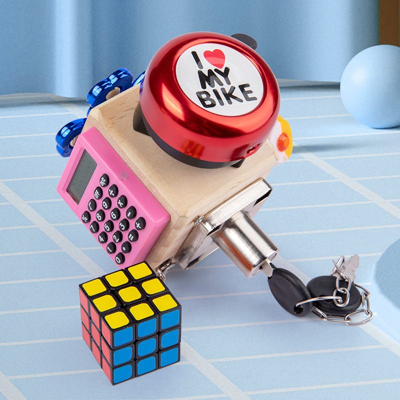 Multifuncional caja ocupada Montessori ocupado tablero música órgano desbloqueo juego educación temprana padre-hijo mesa interactiva juguete