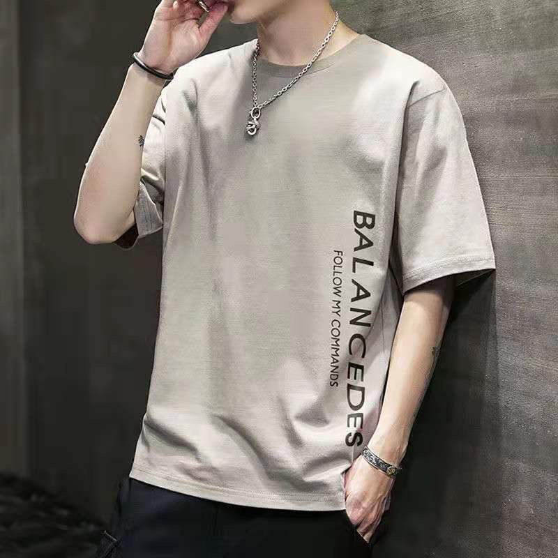 Boys Short-sleeved T-shirt 2024 New Fashion Casual Printed Loose Short-sleeved Summer New Base Shirt Clothes