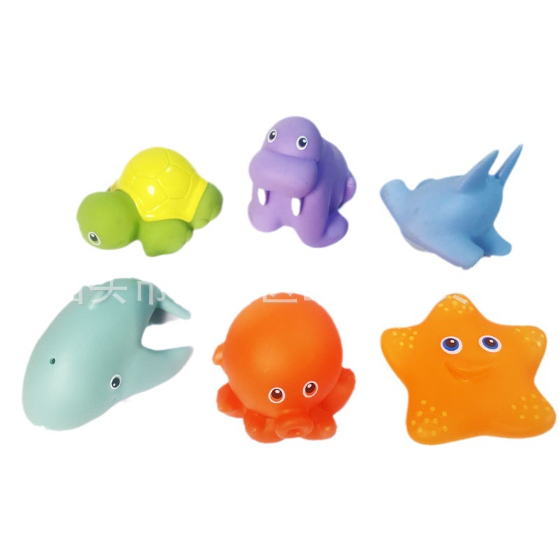 搪胶变色戏水海洋动物猫头鹰大象青蛙猪鸭鲸鱼海狮海星鲨鱼章鱼
