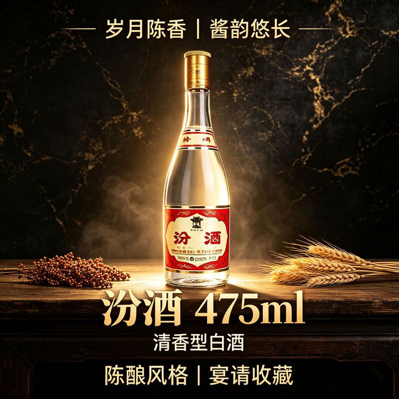 Shanxi Huanggai Pofen 53% 475ml*12 bottles, daily-use light-flavor liquor