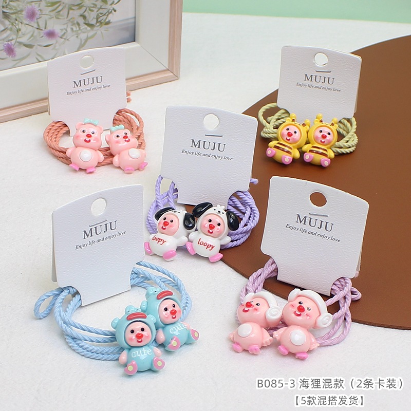 [Carga de tarjeta] sensación de alto nivel coreano de cabello de código de barras de moda de alta elasticidad de cabello anillo de cabello correa de cola de caballo