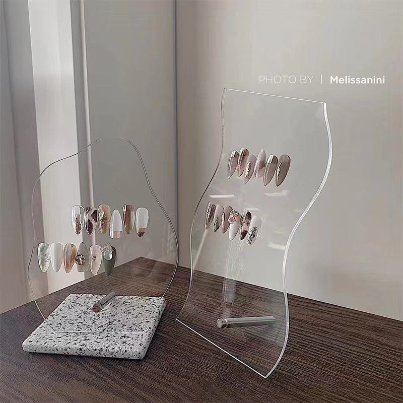 Transparent Art Series Irregular Acrylic Display Stand Nail Art Photo Background Props