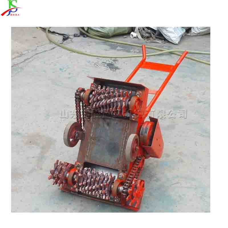 Empuje a mano la máquina de limpieza de cenizas de pavimento máquina de afeitar de tierra inversa doble encimera de hormigón máquina de dibujo de cenizas