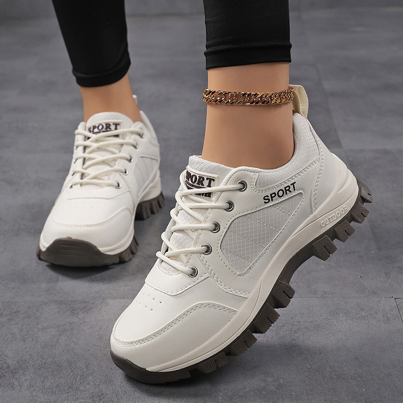 Zapatos de mujer de comercio exterior transfronterizo de tamaño grande, zapatos de senderismo antideslizantes y resistentes al desgaste, zapatos de senderismo al aire libre, viajes deportivos, zapatos de montaña