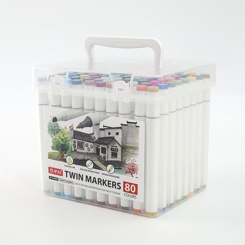Marcador transfronterizo 80 traje de color pintura de doble cabeza marcador de color pincel de pintura a base de agua recomendar pluma de graffiti de arte