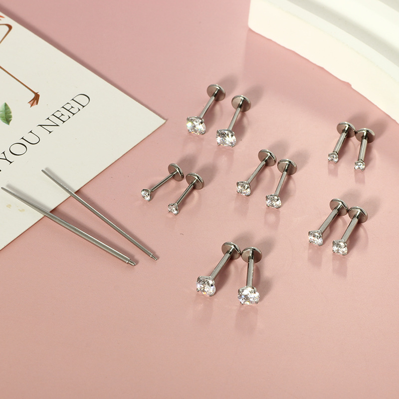 Labret piercing jewelry detail image