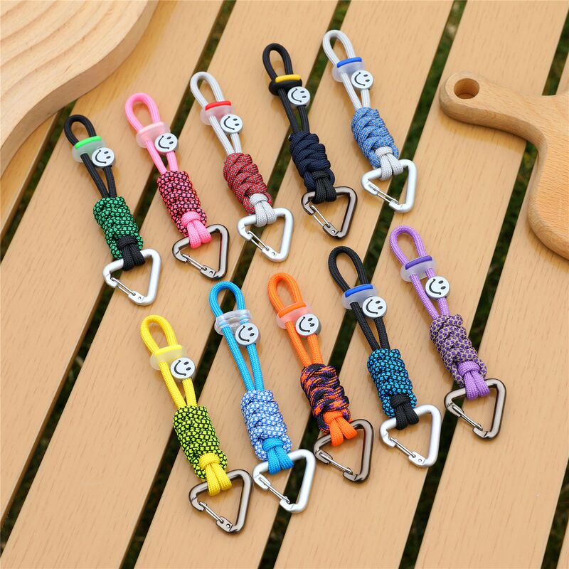 [Seven-Core Paracord] Handmade Aluminum Alloy Color-Blocking Lanyard for Outdoor Bags, Water Bottles, Earphones, Hooks, and Keychains
