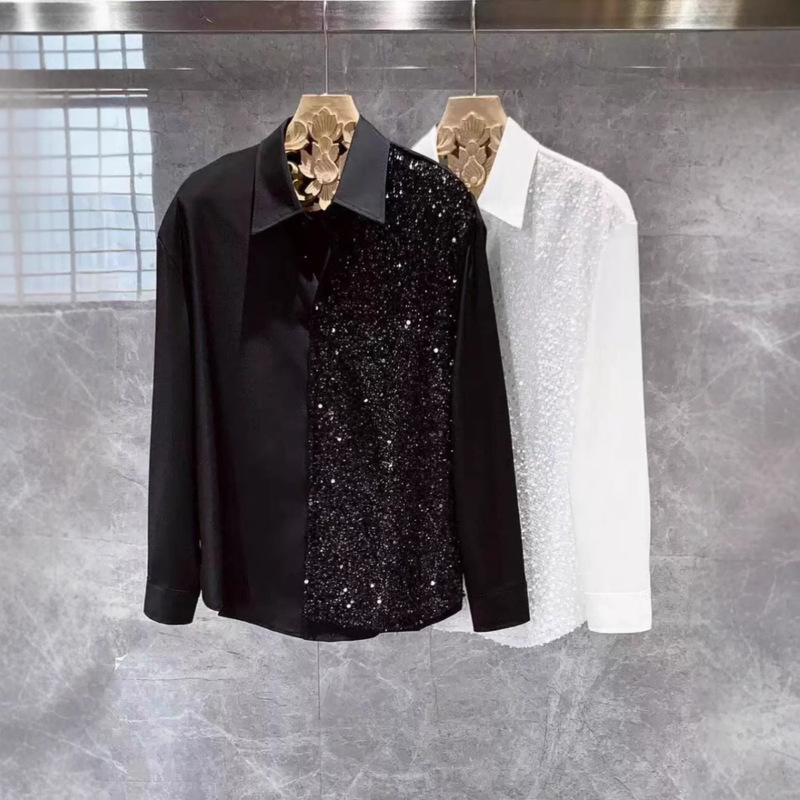 Spring and Autumn Fashion New High-end Design Sense Niche Long-sleeved Shirt Men's Korean Style Stylist Trendy Shirt Spring and Autumn Fashion New High-end Design Sense Niche Long-sleeved Shirt Men's Korean Style Stylist Trendy Shirt