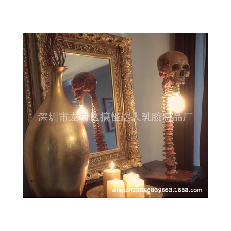 Skeleton Lamp Creative Skull Table Lamp Halloween Horror Props Cross-border New Spot Skeleton Lamp Creative Skull Table Lamp Halloween Horror Props Cross-border New Spot