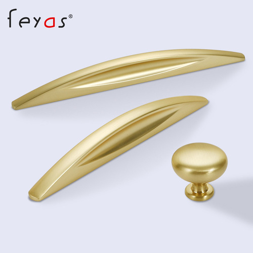 Drawer cabinet wardrobe door small pull handle curved black gold handle cabinet door in modern minimalist style zinc alloy