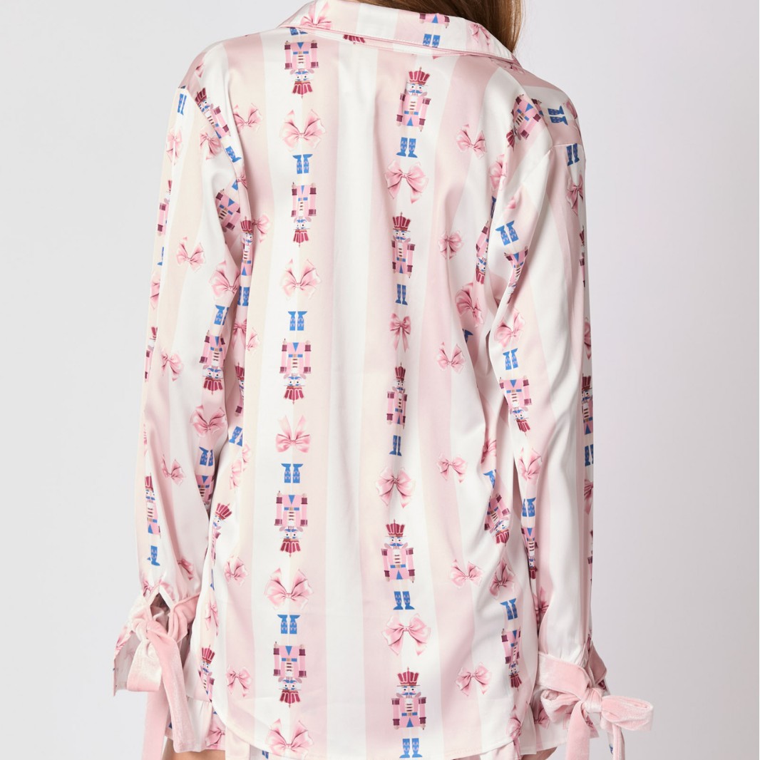Nieuwe stijl lange mouwen shorts dames pyjama set voor de herfst van 2026, sexy en schattig met cartoonprint - Cadeau voor de feestdagen_voghion.com