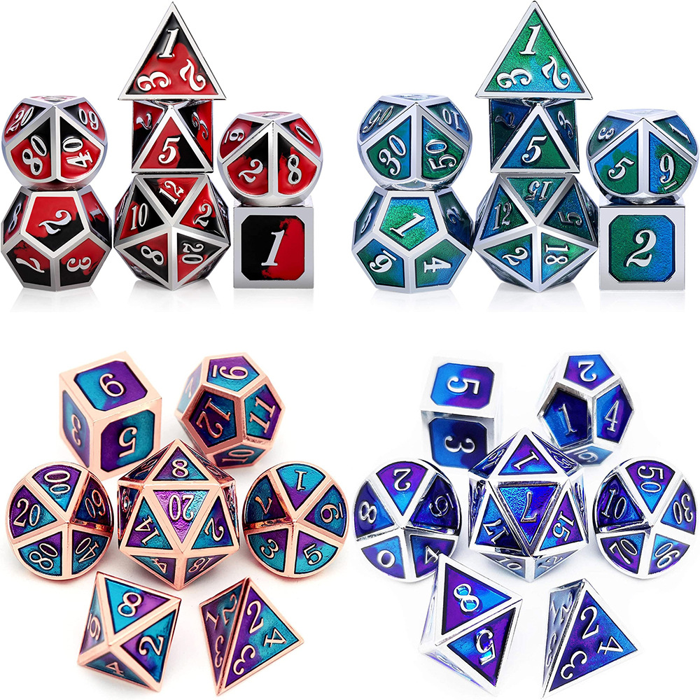 Manufacturer Customized Metal Dice Set Rpg Role-Playing Game Dice Tabletop Game Collection Dice