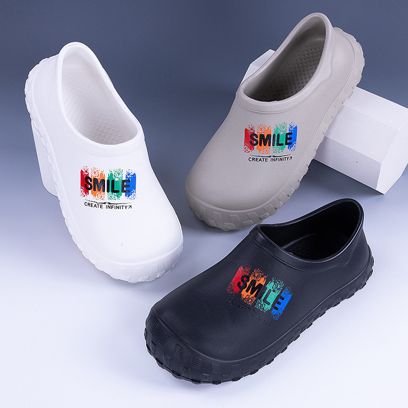 2025 Non-Porous Toe-Toe Clogs for Men and Women, Rubber Sole Chef Shoes, Hotel Hospital Canteen Work Shoes Wholesale