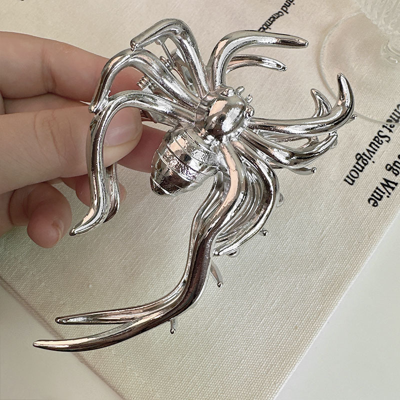 Plating Design Halloween IG Style Women's Spider Spider Web Skull Claw Alloy Plating Hair Claws