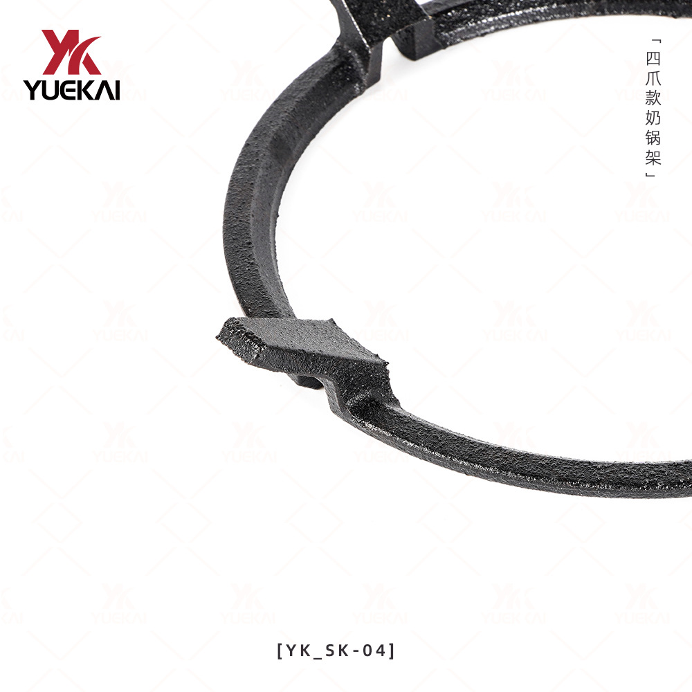YueKai hierro fundido cuatro garras leche panela antideslizante estofado de gas antideslizante soporte accesorios de gas personalizados