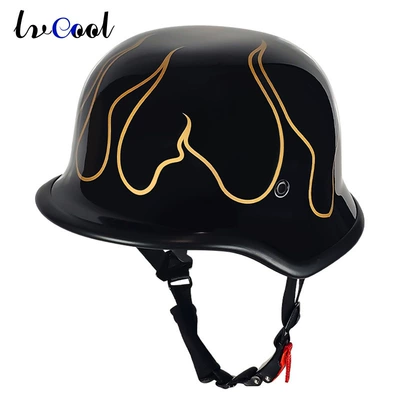 Helmet Motorcycle Helmet Motorcycle Scoop, Motosiklet kaskı (dəbilqə) - abs-005-black-ruihuo-black-m