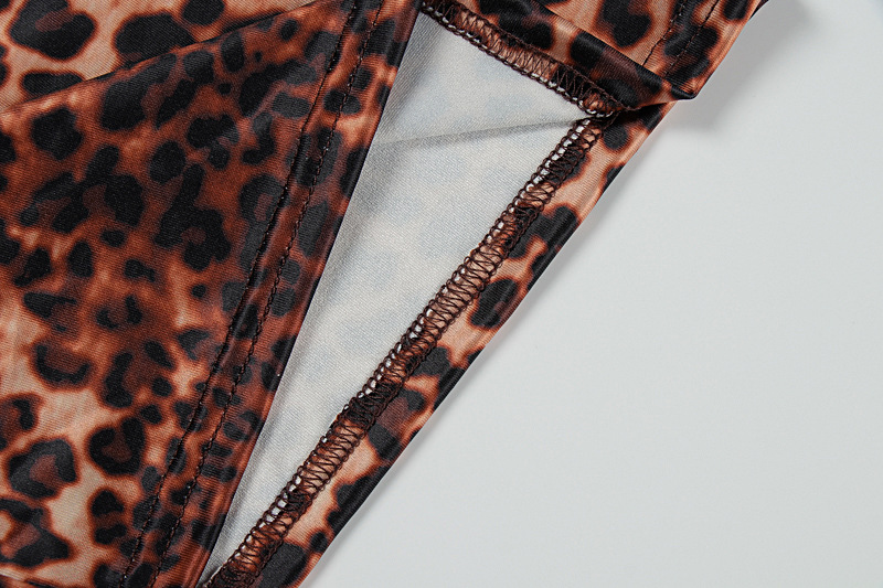 New Arrival Women Fashion Sexy Y2K Spice Girl Leopard Wrap Bust Jumpsuit Dress Sleeveless Outwear Bodycon Club Wear_ecoleips.com