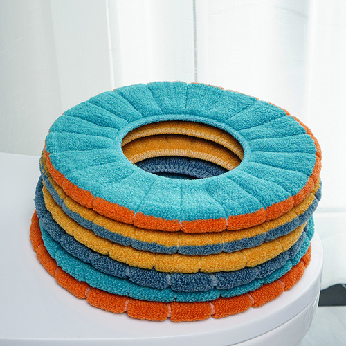 Universal toilet seat cushion, four-season thickened toilet cover, knitted toilet seat cushion, washable household toilet ring
