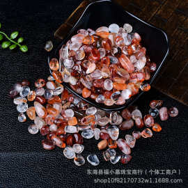 厂家批发天然红胶花水晶碎石小颗粒鱼缸铺垫花盆造景装饰石供佛用