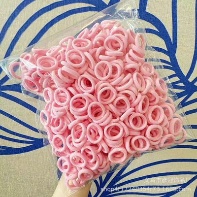 Saç üçün rezinlər — Towel Ring Children's Rubber Band Baby - 13pink-500-sticks-in-bag