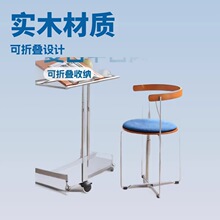 北欧折叠椅复古小户型实木餐椅家用休闲靠背椅现代简约餐厅餐桌椅