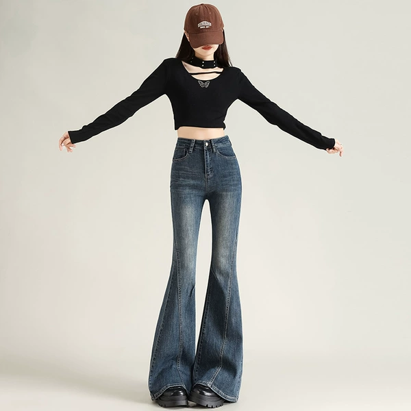 877 retro blue trousers