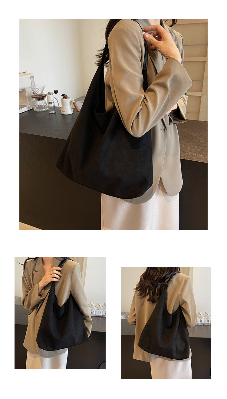 Maillard Tote Bag Women 2024 New Large Capacity Commuter Bag Summer High end Frosted Retro Shoulder Bag_voghion.com