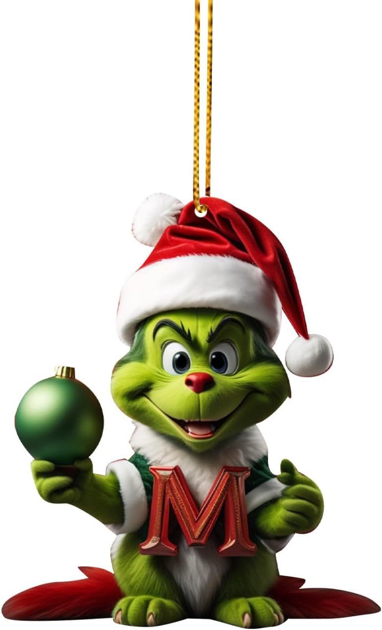 Amazon Grinch carta decoración de Navidad árbol de Navidad ornamento colgante ornamento