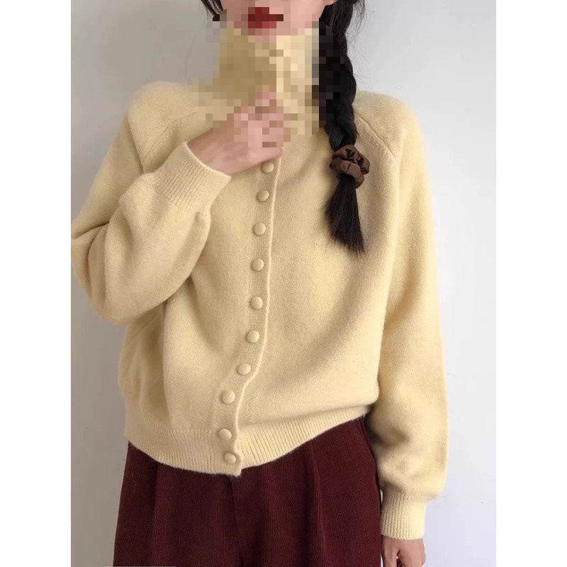 秋冬韩系chic别致休闲通勤款显瘦设计感小香风针织毛衣|undefined