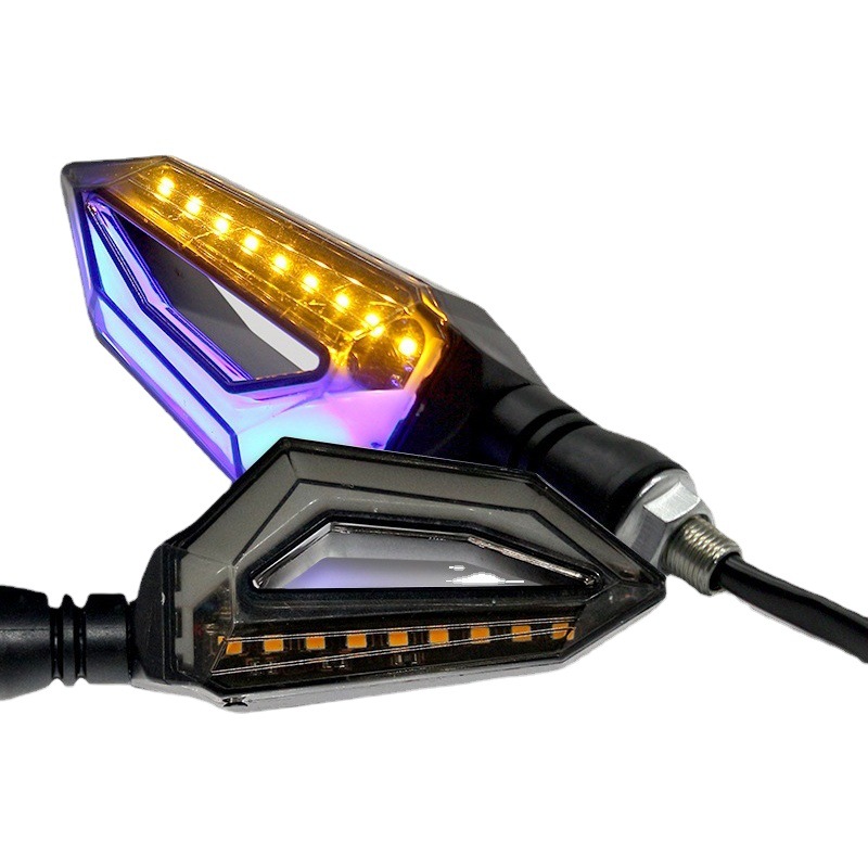 Motocicleta señal de giro coche eléctrico LED luz de dirección 12V luz de giro universal luz de señal n. ° 9 accesorios modificados