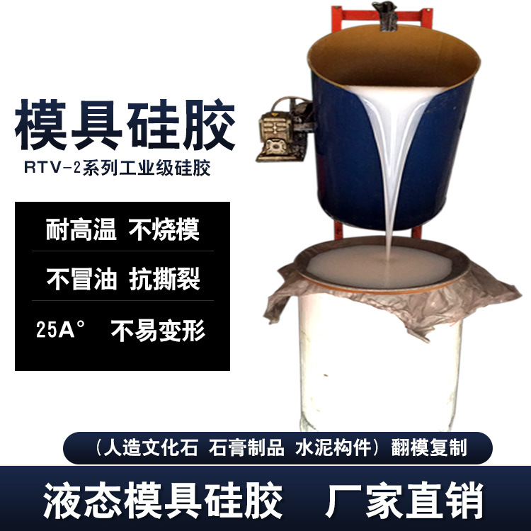 RTV-2缩合型模具硅胶乳白色翻模石膏人像复制罗马柱攀岩浮雕墙砖