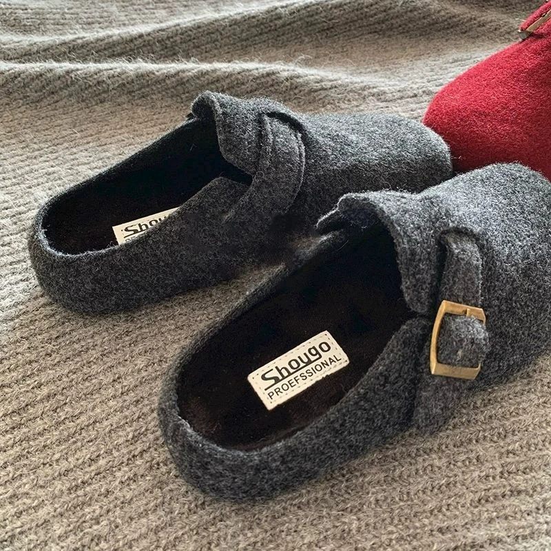 Ретро Мори Bocenbirken обувь женский 2024 осень и зима новый ленивый человек с толстой подошвой