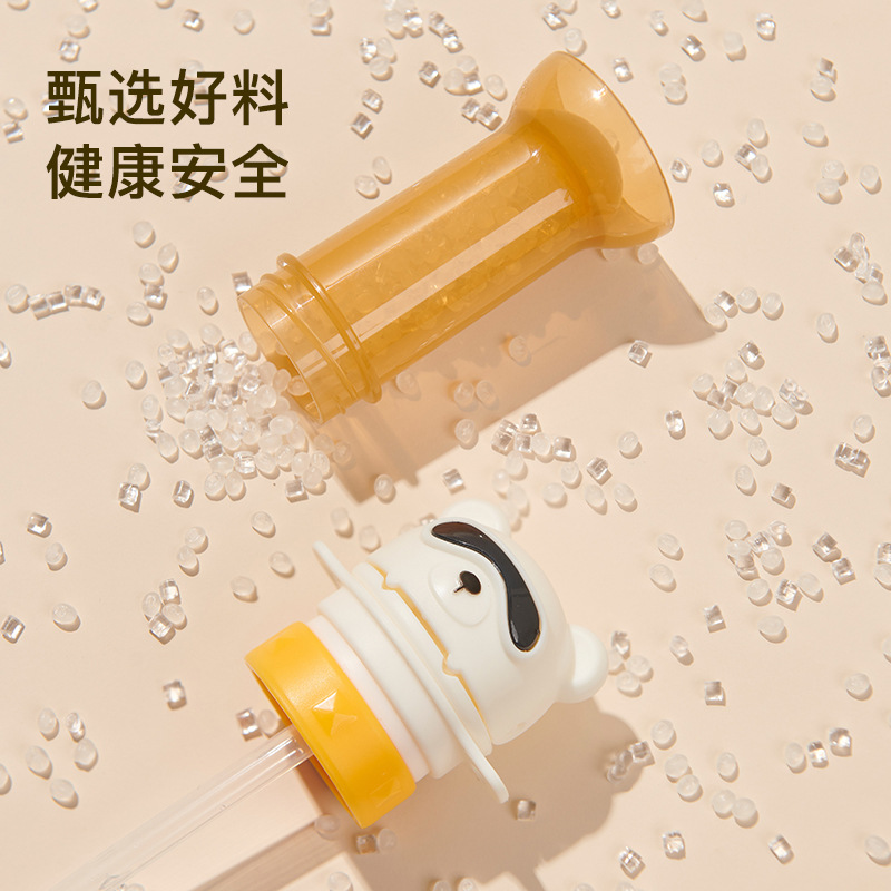 Beber taza de paja de dibujos animados taza tritan material bebé beber vientre grande taza niños beber taza estudiante taza