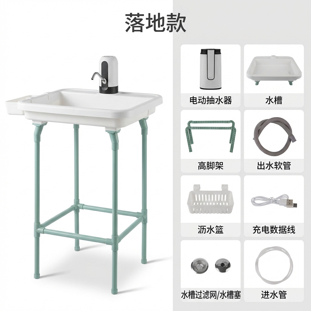 Productos al aire libre transfronterizos lavabo acampamiento lavabo equipo de campo lavabo portátil lavabo jardín lavabo móvil