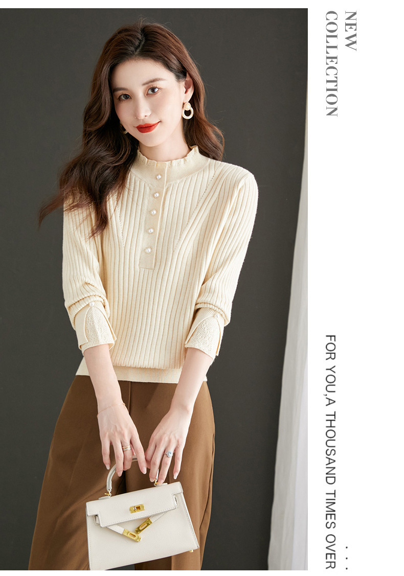 E6080 1060K ÁO LEN NỮ TAIRYA ÁO LEN DÀI TAY MÙA XUÂN THU ĐÔNG THỜI TRANG NỮ REN G03 SẢN PHẨM MỚI