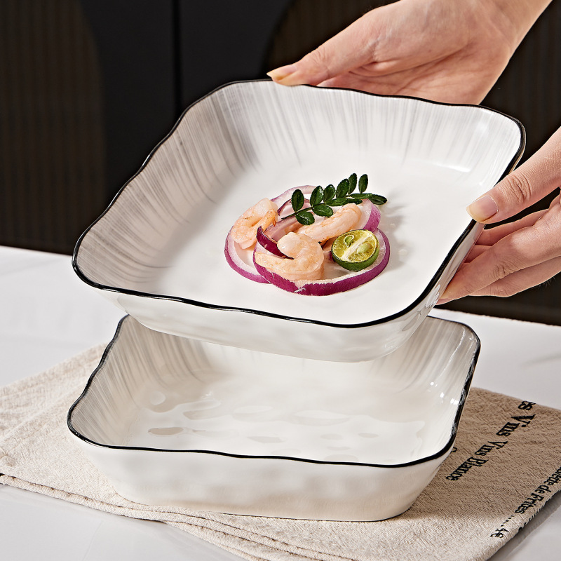 北欧風陶磁器食器2025新型シンプル高顔食器と箸のご飯と碗のセット|undefined